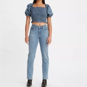 Levi’s Classic Straight Med Wash Blue Denim Sz 10